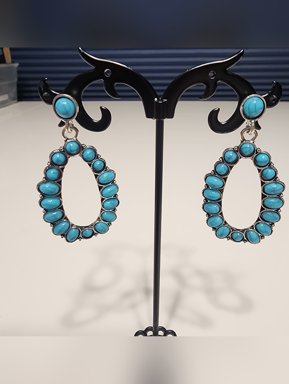 Turquoise Teardrop Drop Earrings - Women Jewelry